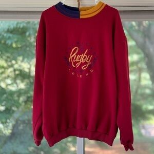 Vtg 90’s Jockey Baggy Rugby Sweatshirt Size XXL